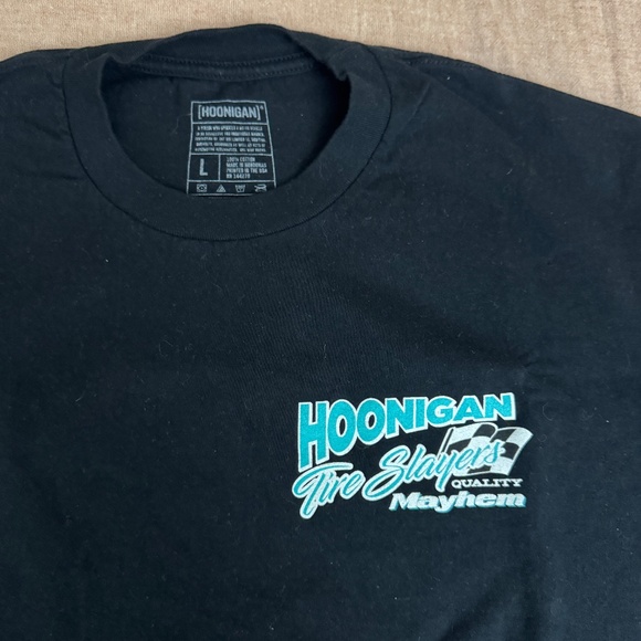 Hoonigan 86 Tire Slayers Black T-Shirt - Picture 3 of 3